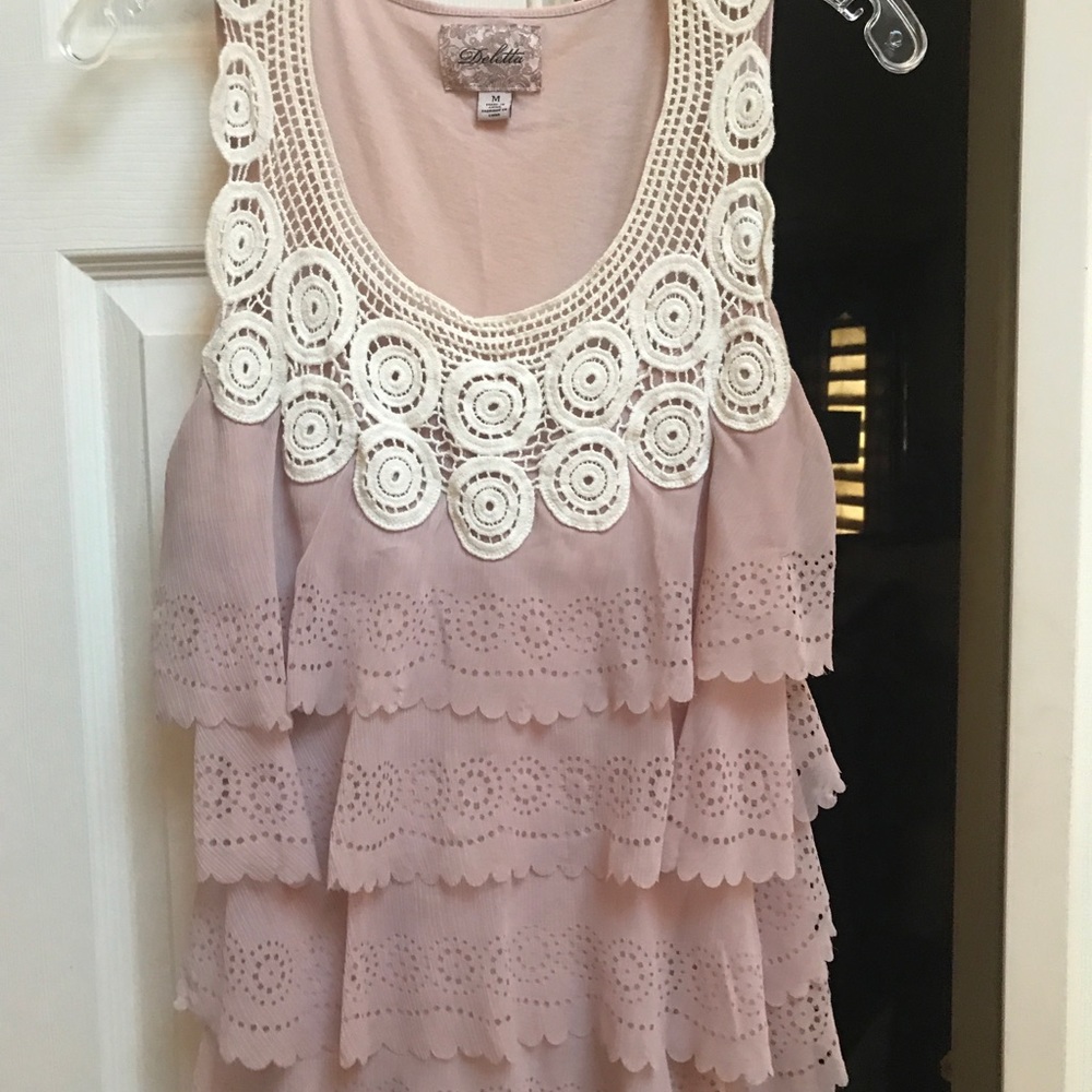 Anthropologie Top—lace and layers